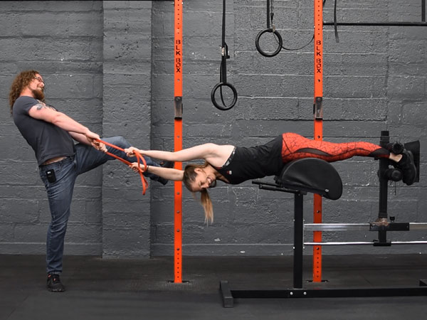 Lower back stretch exercise