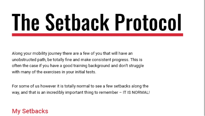 Tom Morrison - Simplistic Mobility Method setbacks